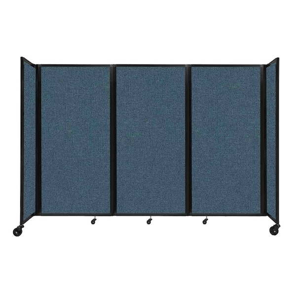 Room Divider 360 Folding Portable Partition 8'6" x 6' Caribbean Fabric
